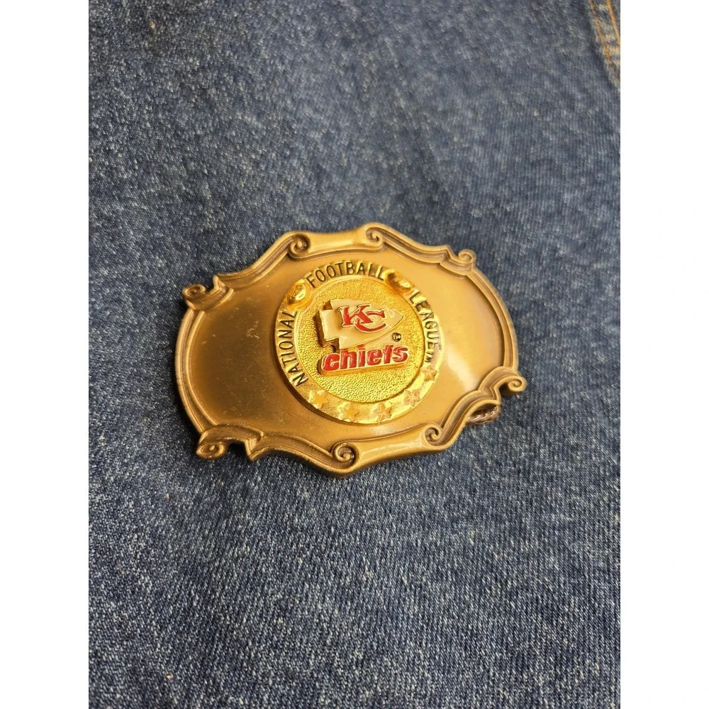 Vintage 1978 Kansas City Chiefs Raintree Brass Belt Buckle - Rare NFL